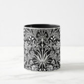 William Morris Hyacinth Print, zwart en wit Mok (Midden)