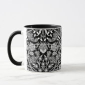William Morris Hyacinth Print, zwart en wit Mok (Links)