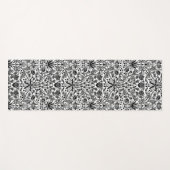 William Morris Hyacinth Print, zwart, wit en grijs Yogamat (Voorkant (horizontaal))