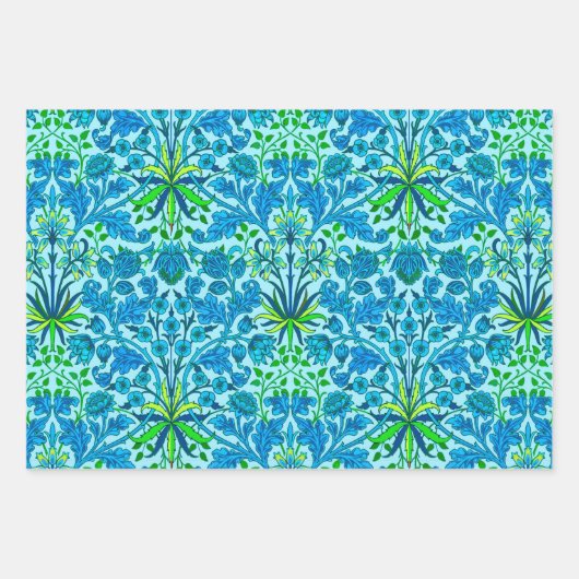 William Morris Hyacinths, Lavender, Beige, Aqua Inpakpapier Vel (Voorkant 3)