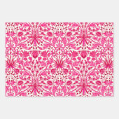 William Morris Hyacinths, zwart/wit, roze, blauw Inpakpapier Vel (Voorkant 2)