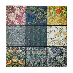 William * Morris II Art Nouveau Collage Tegeltje