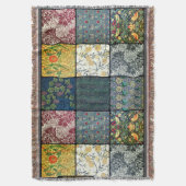 William * Morris II Art Nouveau Quilt Patch Throw Deken (Voorkant Verticaal)