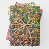 William Morris in BLUE WRAPPING PAPER FLAT SHEETS (In situ)