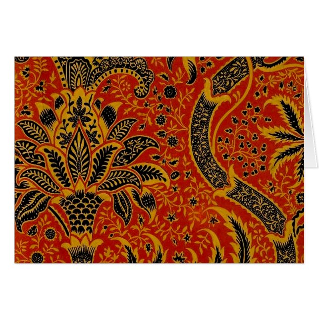 William Morris India Red Floral (Voorkant Horizontaal)