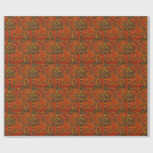 William Morris India Red Floral Cadeaupapier (Vlak)