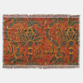 William Morris India Red Floral Deken (Voorkant)