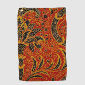 William Morris India Red Floral Golfhanddoek (Voorkant)