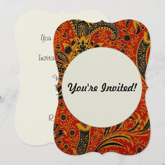 William Morris India Red Floral Kaart (Voorkant / Achterkant)