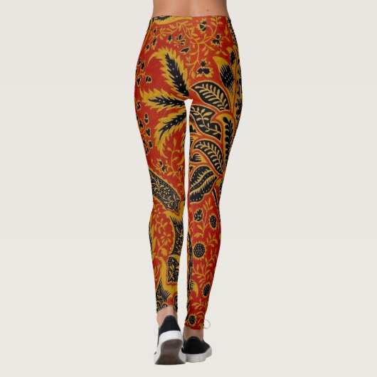 William Morris India Red Floral Leggings (Achterkant)