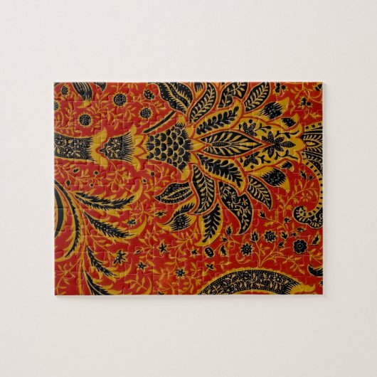 William Morris India Red Floral Legpuzzel (Horizontaal)