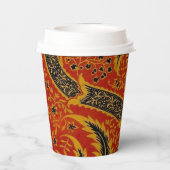 William Morris India Red Floral Papieren Bekers (Achterkant)