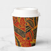 William Morris India Red Floral Papieren Bekers (Rechts)