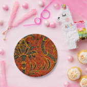 William Morris India Red Floral Papieren Bordje (Feest)