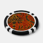William Morris India Red Floral Poker Chips (Enkel)