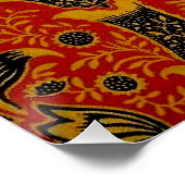 William Morris India Red Floral Poster (Hoek)