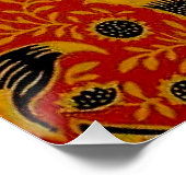 William Morris India Red Floral Poster (Hoek)