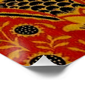 William Morris India Red Floral Poster (Hoek)