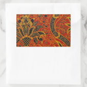 William Morris India Red Floral Rechthoekige Sticker (Tas)