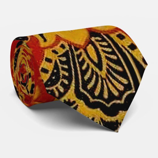 William Morris India Red Floral Stropdas (Opgerold)