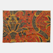 William Morris India Red Floral Theedoek (Horizontaal)