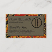 William Morris India Red Floral Visitekaartje (Voorkant)