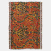 William Morris India Rood Bloem Motief Vintage Kla Deken (Voorkant Verticaal)