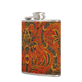 William Morris India Rood Bloem Motief Vintage Kla Heupfles (Links)