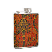 William Morris India Rood Bloem Motief Vintage Kla Heupfles (Rechts)