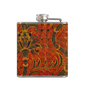 William Morris India Rood Bloem Motief Vintage Kla Heupfles (Achterkant)