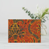 William Morris India Rood Bloem Motief Vintage Kla Kaart (Staand voorkant)