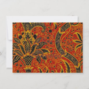 William Morris India Rood Bloem Motief Vintage Kla Kaart