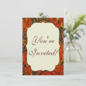 William Morris India Rood Bloem Motief Vintage Kla Kaart (Staand voorkant)