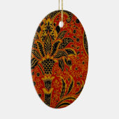 William Morris India Rood Bloem Motief Vintage Kla Keramisch Ornament (Rechts)