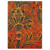 William Morris India Rood Bloem Motief Vintage Kla Klembord (Achterkant)