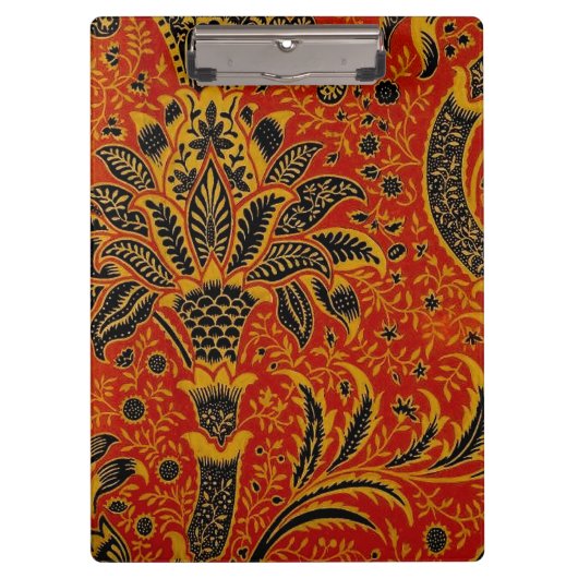 William Morris India Rood Bloem Motief Vintage Kla Klembord (Voorkant)