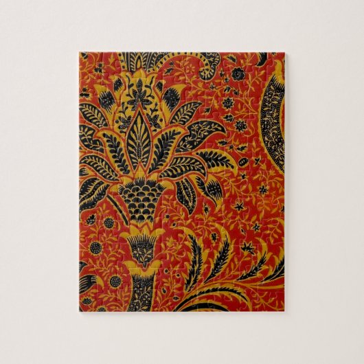William Morris India Rood Bloem Motief Vintage Kla Legpuzzel (Verticaal)