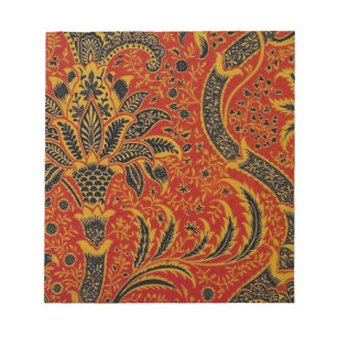 William Morris India Rood Bloem Motief Vintage Kla Notitieblok