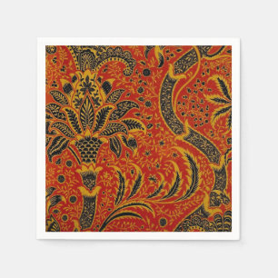 William Morris India Rood Bloem Motief Vintage Kla Servet