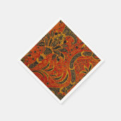 William Morris India Rood Bloem Motief Vintage Kla Servet (Hoek)