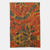 William Morris India Rood Bloem Motief Vintage Kla Theedoek (Verticaal)