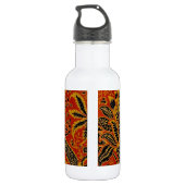 William Morris India Rood Bloem Motief Vintage Kla Waterfles (Achterkant)