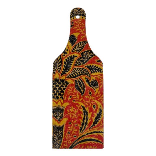 William Morris India Rood Bloemmotief Vintage Klas Snijplank (Voorkant)
