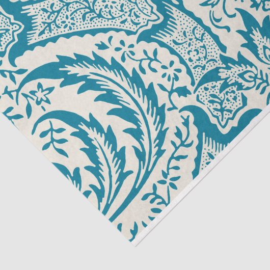 William Morris, Indiaas patroon, Turquoise Tissuepapier (Detail)