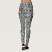 William Morris Indian, Black en White Leggings (Achterkant)