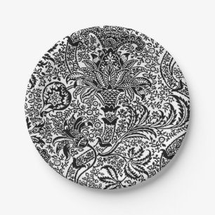 William Morris Indian, Black en White Papieren Bordje