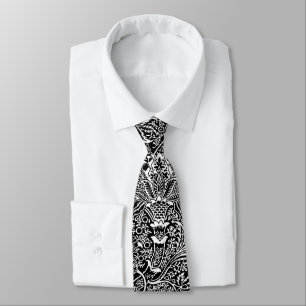 William Morris Indian, Black en White Stropdas