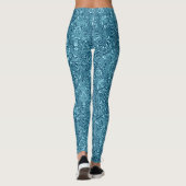 William Morris Indian, Dark Indigo en Sky Blue Leggings (Achterkant)