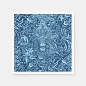William Morris Indian, Dark Indigo en Sky Blue Servetten (Voorkant)