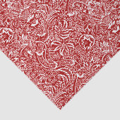 William Morris Indian, Dark Red en White Tissuepapier (Detail)
